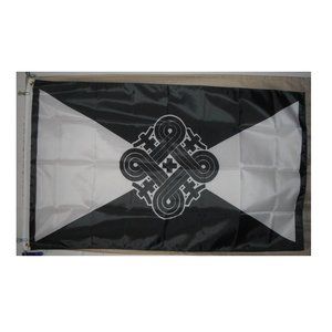 Hannunvaakuna Black & White Center 3'x5' flag Banner finnic Mythology Sisu